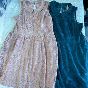 Lot of 2 Xhilaration lace peter pan collar dresses